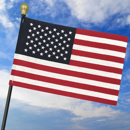 Global Flags Unlimited American Cotton Stick Flag with Safety Ball 4"x6"x10" Plastic Stick 205730